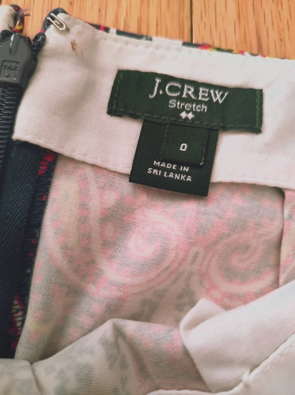 J. Crew paisley mini skirt 0 2 XS